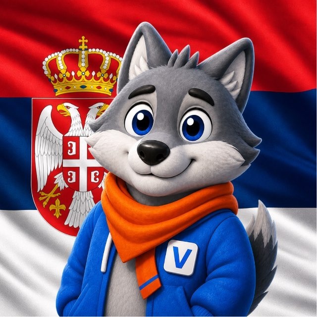 Вук — маскот SerbianDaily